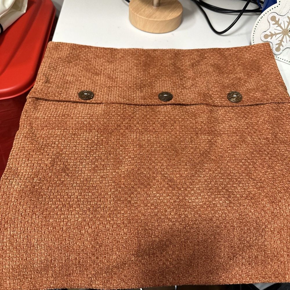 Throw Pillow Covers 17x17 Plain With Brown Buttons Orange‎ Or Rust Color